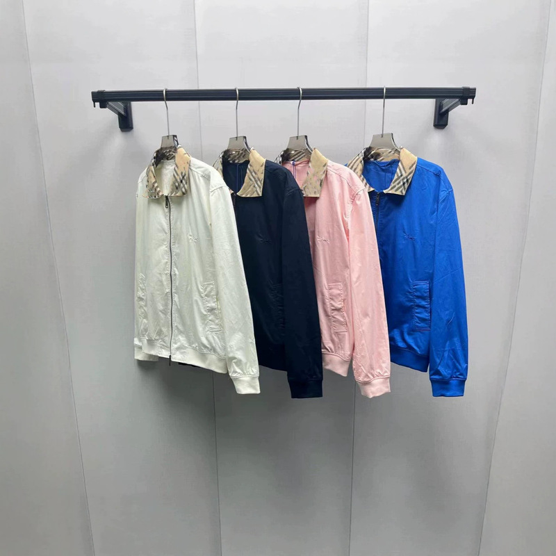 High-Quality 26 Spring-Summer New Style Plaid Collar Cotton Flight Jacket for Men and Women, Fashionable Casual Loose Lapel Coat