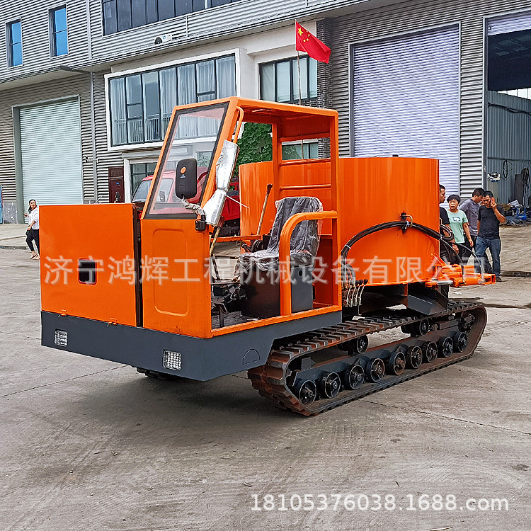 小型履带混凝土搅拌罐车烂泥地履带平口搅拌罐车混凝土履带搅拌车