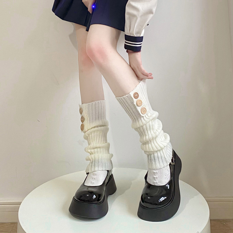 Jk靴下カバークロスボーダー新作シースニットストライプlolitaカフカバーロリータニットかわいい暖かい足ソックスカバー|undefined