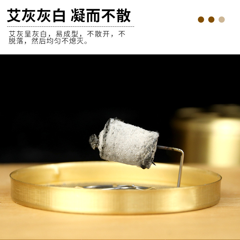 Qiren Tang Three Year Aged Golden Mugwort Moxa Rolls 54 Pieces for Moxibustion in use