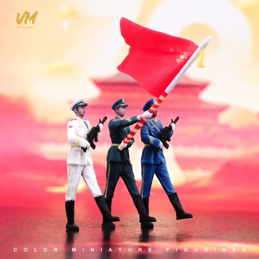 Модель миниатюры почетного караула масштаба 1/64/43 с 3D цветной печатной куклой