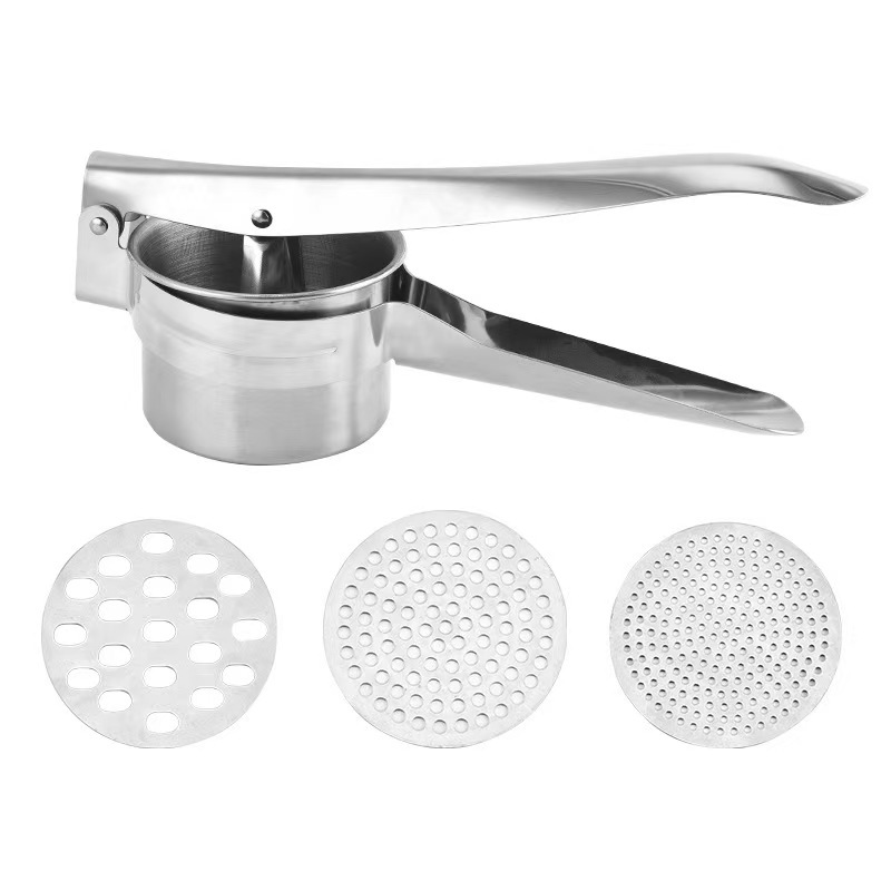 Prensa de patatas de acero inoxidable extrusor de jugo manual extrusor de verduras extrusor de agua frutas extrusor de jugo de puré de ajo extrusor de jugo mágico