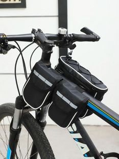 Mountain car hanging bag four -in -one waterproof pipe bag front beam bag saddle cartoon car tube bag riding equipment bag