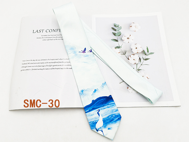 Moda británica impresión digital corbata retro fabricante spot hilo de poliéster mano floral traje de hombre accesorios 8cm