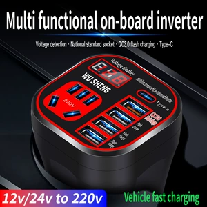 Yük Maşını 12V/24V-dən 220V-a Çoxfunksiyalı Avtomobil İnverteri Telefon Şarjı