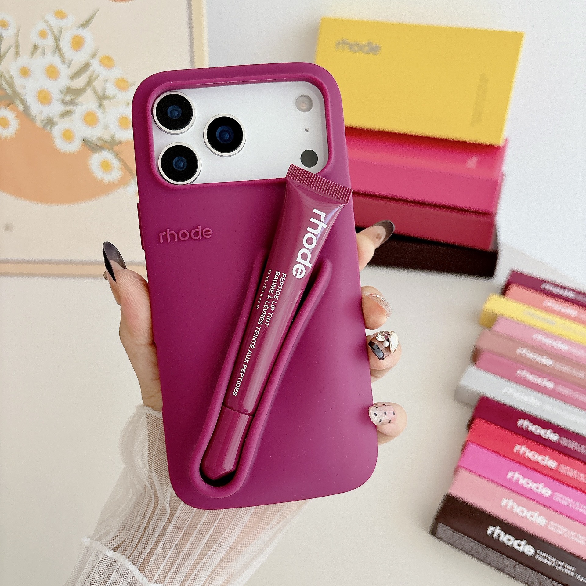 Hailey Rhode Silikon Handyhülle Für Iphone 13 14 15 16 Und 17_voghion.com