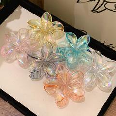 欧米の国境を越えた卵の花のヘアピン透明abカラークリップ盤サメクリップグラデーションヘアピン高級感髪飾り