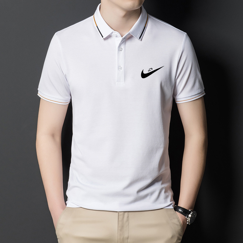 Men's Clothing 2025 Summer Short-Sleeved T-Shirt Men's New Polo Shirt Loose Stand-Up Collar Business Casual Middle-Aged Tops for Men Men's Clothing 2025 Summer Short-Sleeved T-Shirt Men's New Polo Shirt Loose Stand-Up Collar Business Casual Middle-Aged Tops for Men