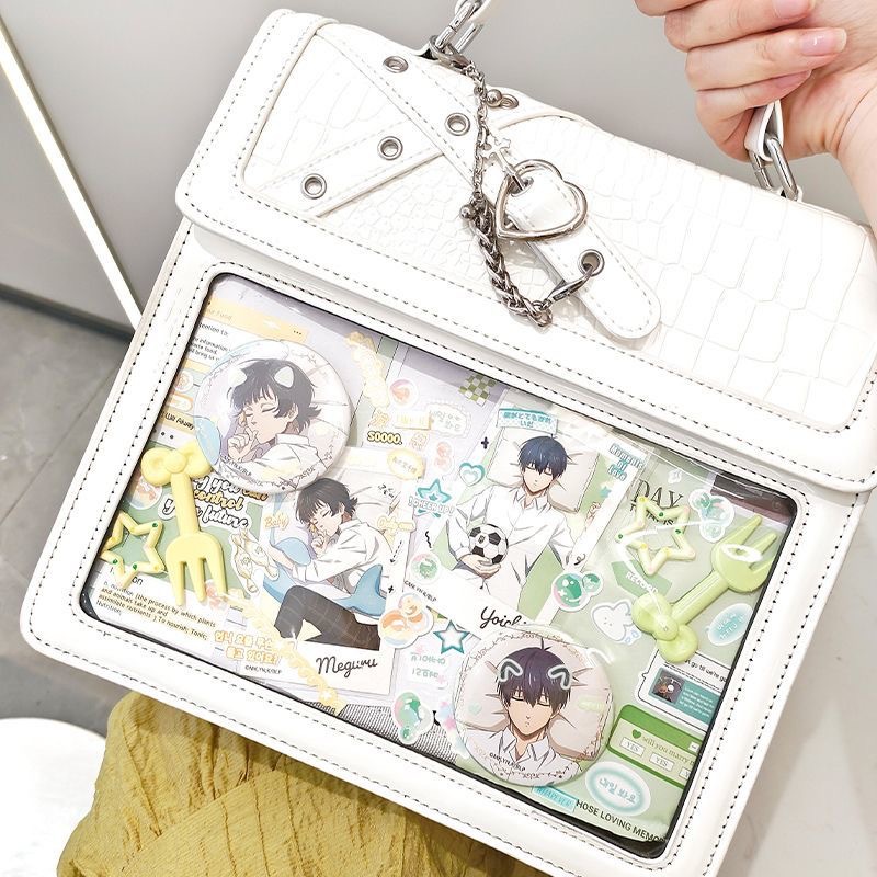 Original Subculture Gothic Chic Transparent 2D Badge Crossbody Bag
