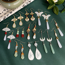 新中式古风长款流苏耳环汉服旗袍耳钉国风气质高级感复古汉服耳饰