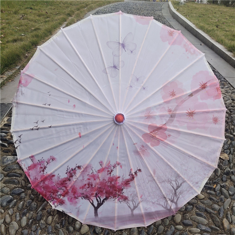 Hanfu fotografía apoyos paraguas artesanía clásica paraguas de papel engrasado Paraguas de baile de estilo chino paraguas de borla de estilo antiguo traje antiguo