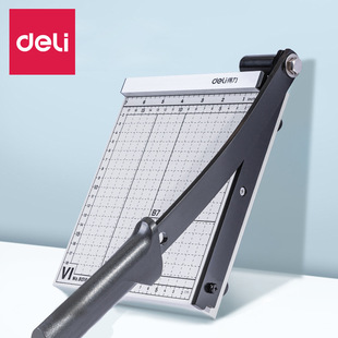 Deli 8016 steel paper cutter manual B6 photo card cutter paper cutter paper cutter small