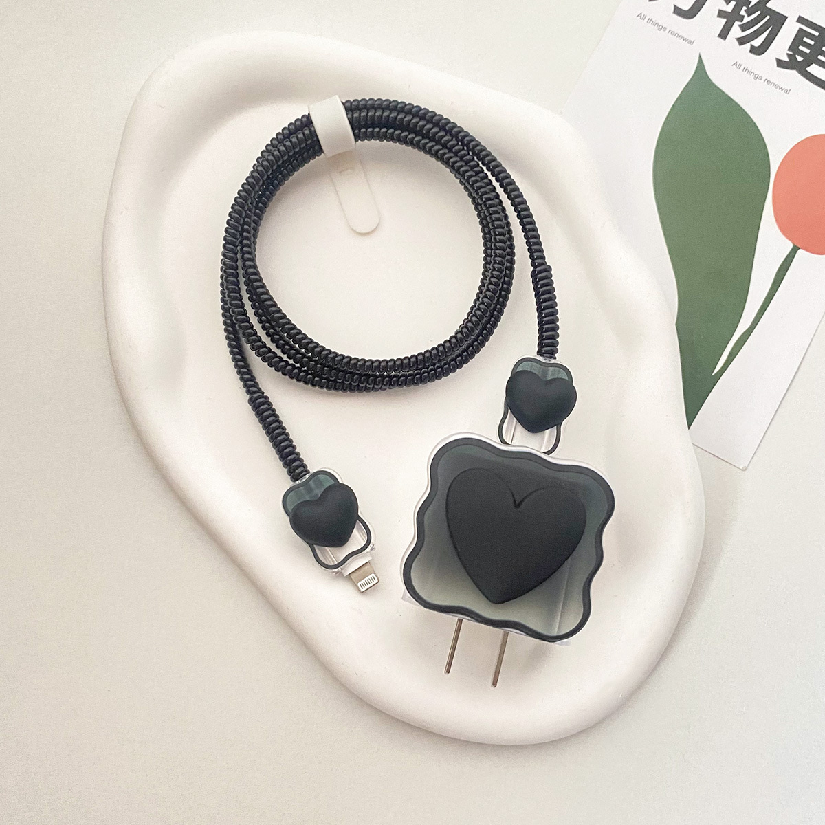 Aplicable a la cubierta protectora del cable de datos iPhone13/14/15 cubierta protectora estándar europea y americana de Apple 20W cargador