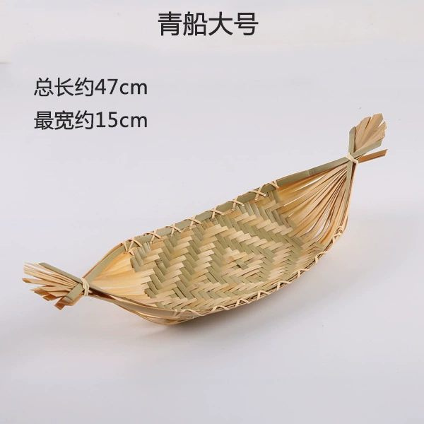 T^Handmade bamboo weaving products Bamboo weaving products Creative decoration Home dustpan tray Household small bamboo tray round