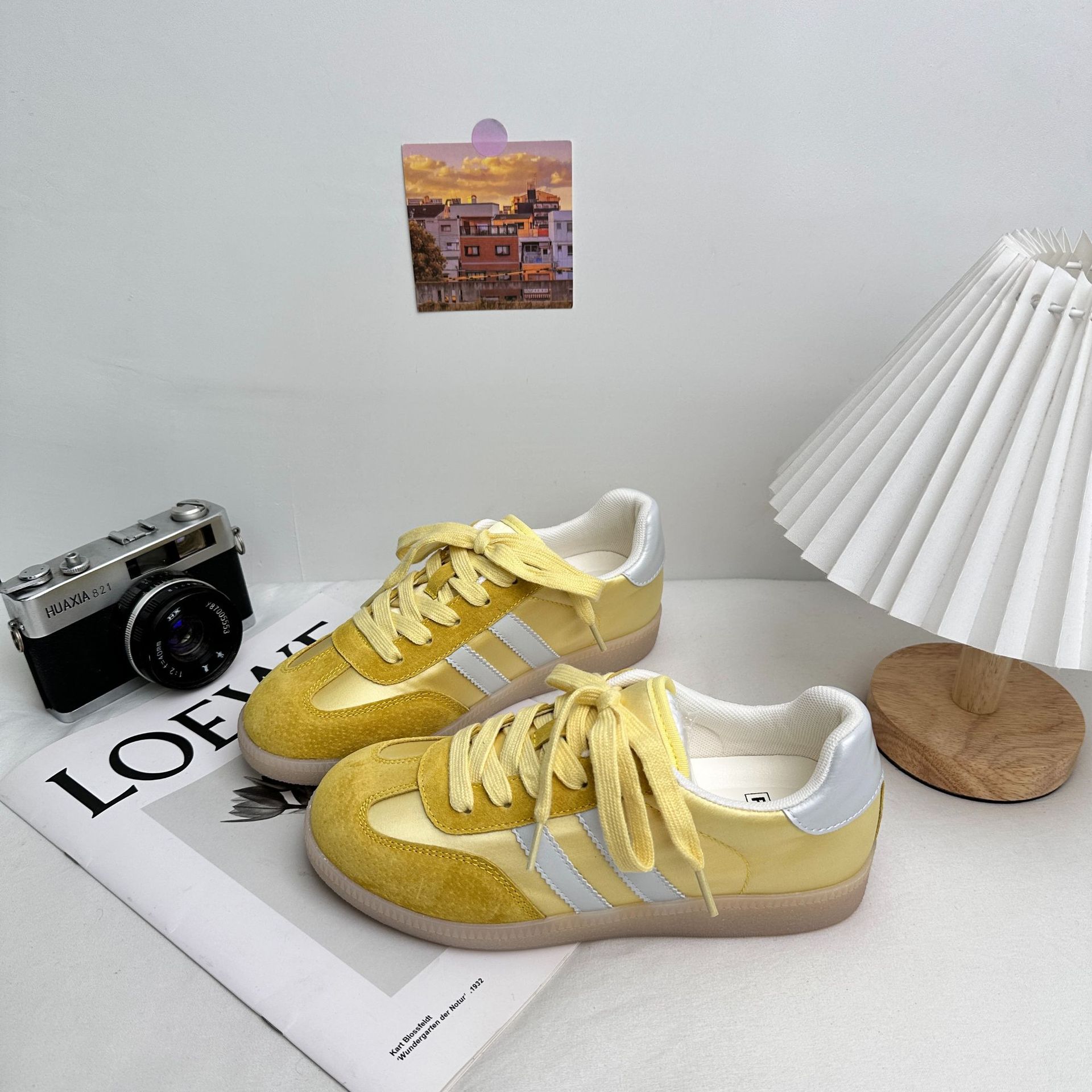 Versión coreana de plantillas de látex/zapatos de Forrest Gump ligeros zapatos de mujer zapatos de entrenamiento alemán zapatos de tabla zapatos blancos casuales 2025XY-A279
