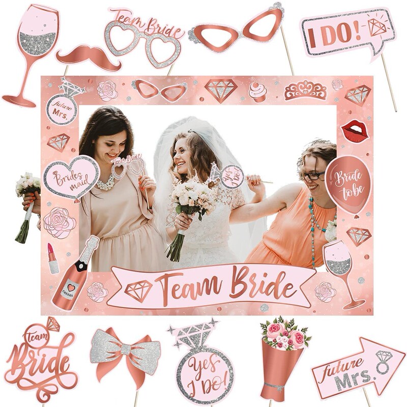 Wedding Season Bachelor Party Paper Photo Frame Photo Props Bridal Shower Wedding Party Paper Photo Frame