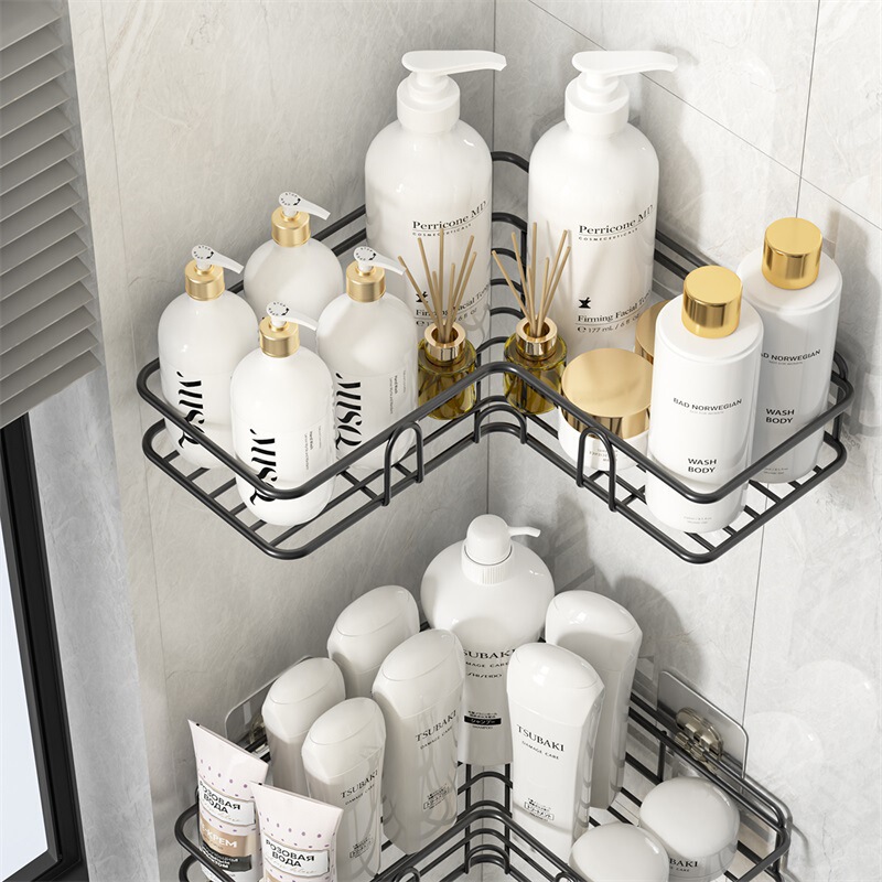 Kitchen and Bathroom Storage Rack Bathroom Punch-Free Triangle Wall-Mounted Toilet Bathroom Washbasin Storage Supplies Kitchen and Bathroom Storage Rack Bathroom Punch-Free Triangle Wall-Mounted Toilet Bathroom Washbasin Storage Supplies