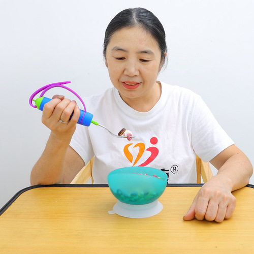Elderly auxiliary tableware for hemiplegic patients, shaking hands, chopsticks, spoons and forks, rehabilitation aids, food aids, anti-spill bowls, elderly supplies wholesale
