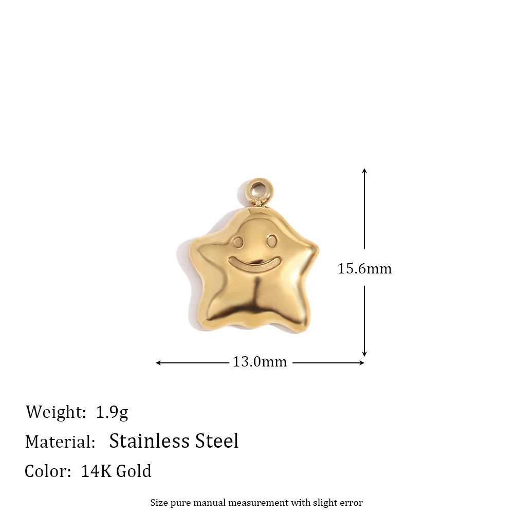 Smiling Little Ghost Pendant-Gold