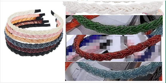 Estilo coreano con cuentas giro tejido diadema fina perla amplia diadema moda nuevo exquisito accesorios para el cabello tocado lote