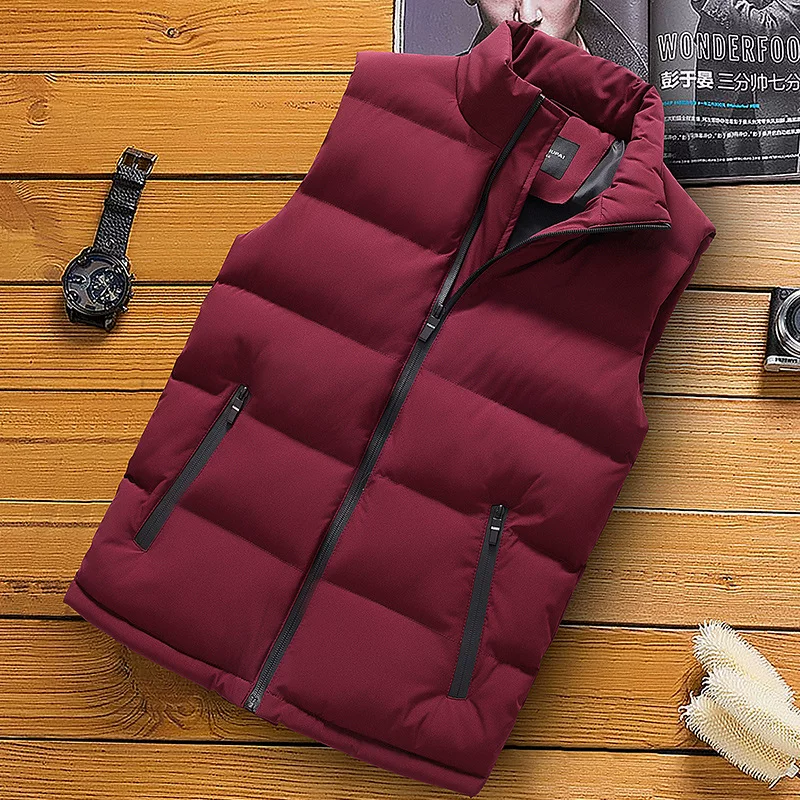Keep warm down jacket, winter vest, tank top, increased thickness, 2023, oversize, (Physicals)