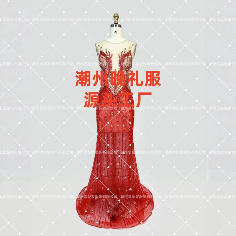 2026 Beauty Pageant Handmade High-End Custom International Model Competition Private Custom-Made Foreign Trade Haute Couture Dress