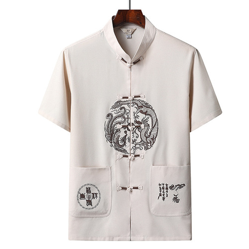  kung fu uniforms Tang Suit Hanfu for man Chinese wind embroidery hanfu summer linen men leisure householder