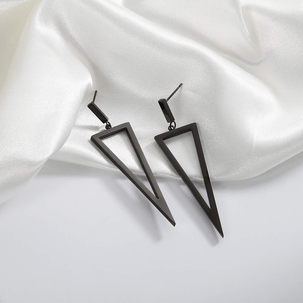 Wholesale Jewelry 1 Pair Punk Triangle Metal Earrings display picture 2