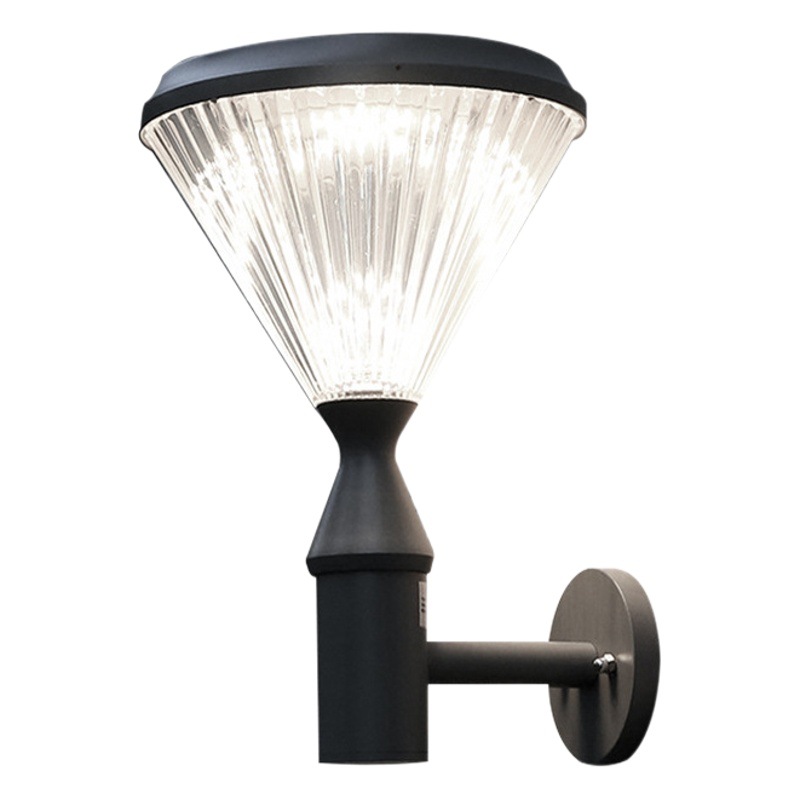 Lámpara de pared solar lámpara al aire libre lámpara de jardín lámpara de techo Villa temperatura de color ajustable día lluvioso siempre brillante Lámpara solar