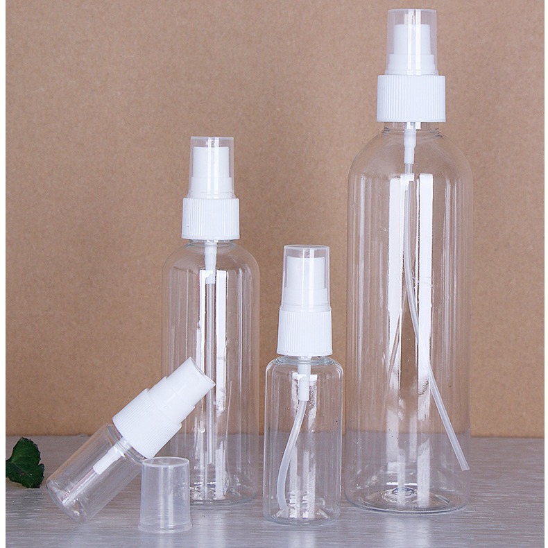 Fábrica 30ml50ml100ml botella de spray pequeña regadera maquillaje perfume sub-botella transparente botella de spray de plástico para mascotas