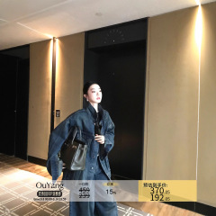 区区欧阳   美式复古牛仔外套女秋季新款宽松休闲夹克上衣设计感