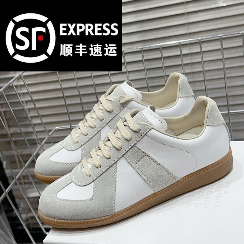 2026 Margiela Training Shoes Unisex M6 Retro Genuine Leather Versatile Casual White Sneakers Lace-Up Flat Sneakers 2026 Margiela Training Shoes Unisex M6 Retro Genuine Leather Versatile Casual White Sneakers Lace-Up Flat Sneakers