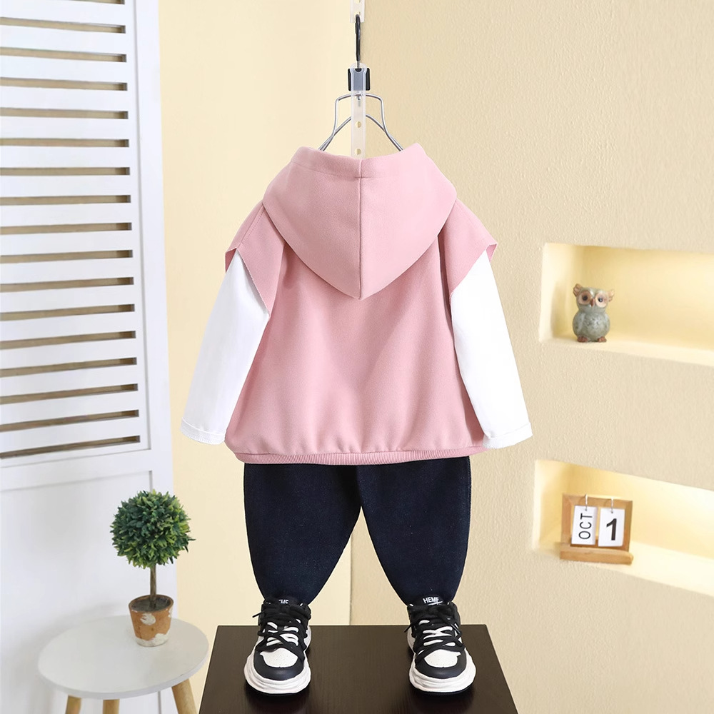 7797 Chaleco de primavera y otoño para niños Chaleco de dibujos animados para niños de estilo occidental 2025 primavera nueva ropa sin mangas para bebés