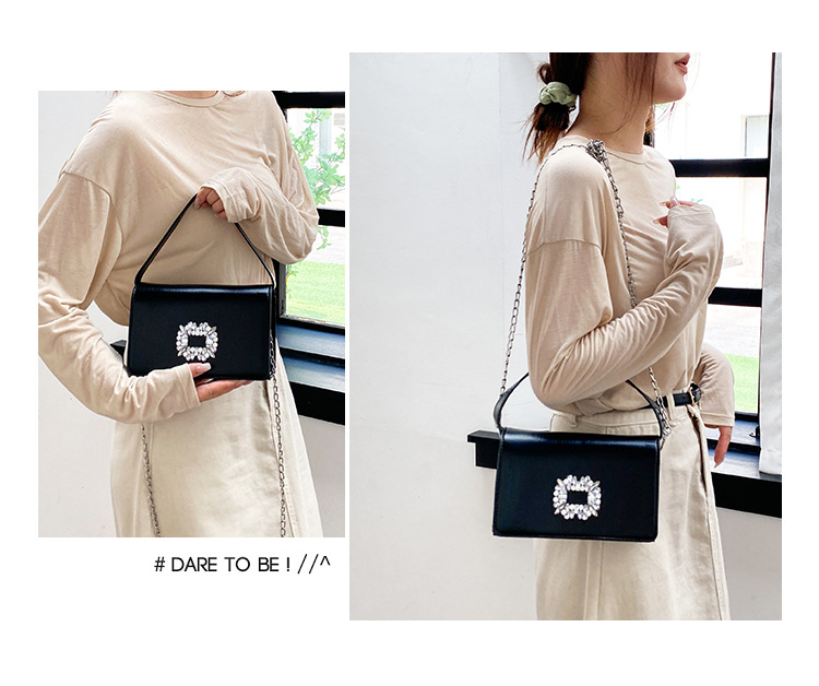 2023 Borsa a tracolla a tracolla con diamante appiccicoso versatile di nuova moda Borsa a tracolla da donna piccola borsa quadrata Produttore Borse da donna all'ingrosso_voghion.com