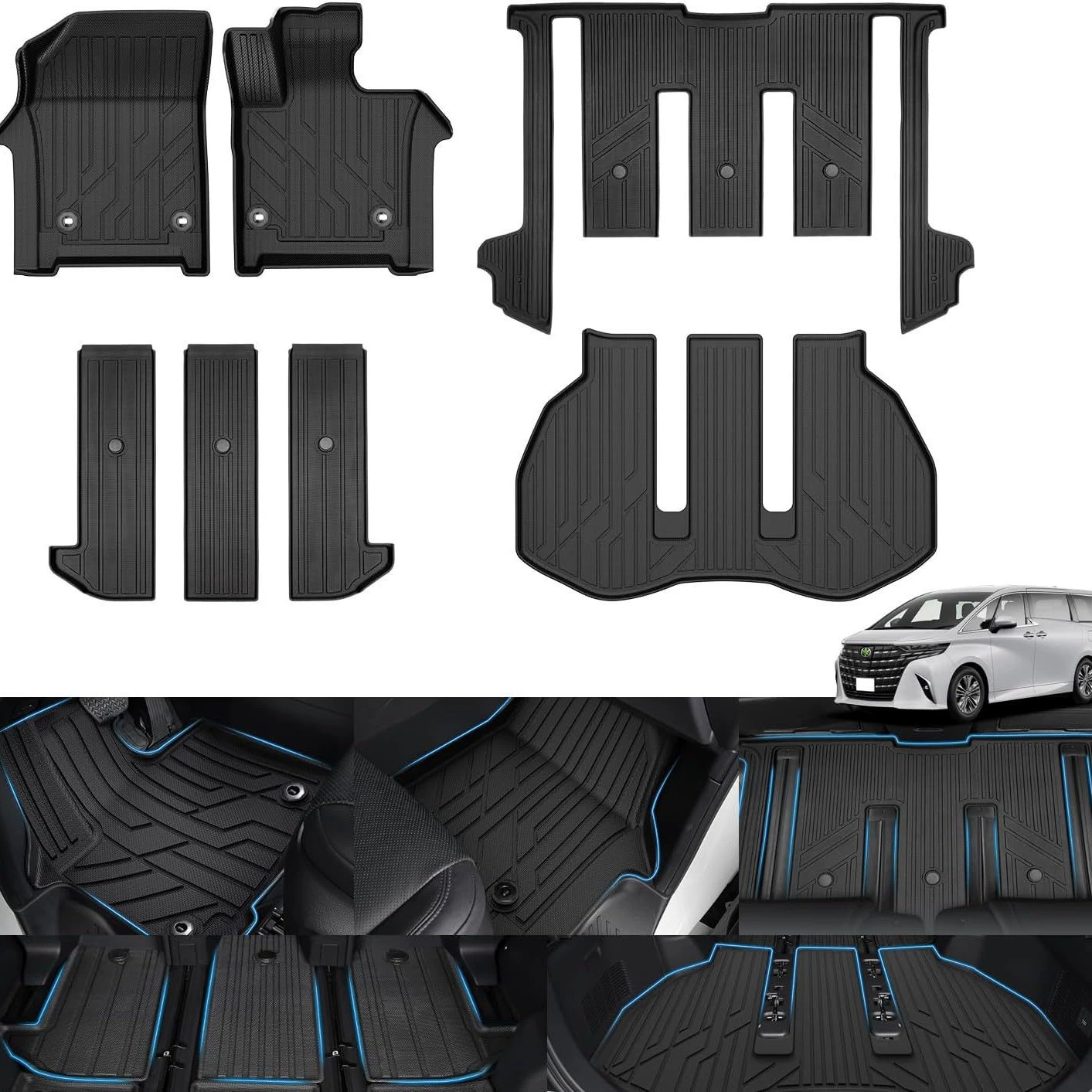 Применимо TPE автомобильные коврики для Elpha Alphard 40 серии правого руля коврики специальные водонепроницаемые