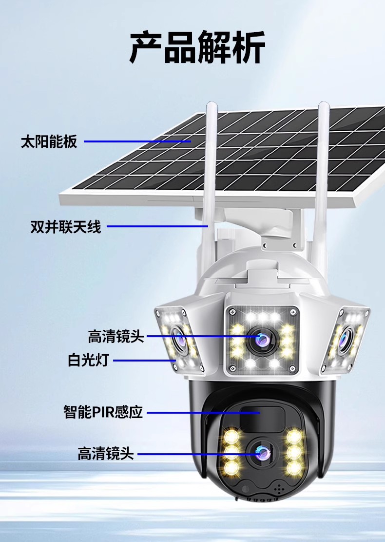 F camera monitor: 360-degree no blind spot, outdoor, unplugged, home mobile phone remote smart camera, wireless undefined