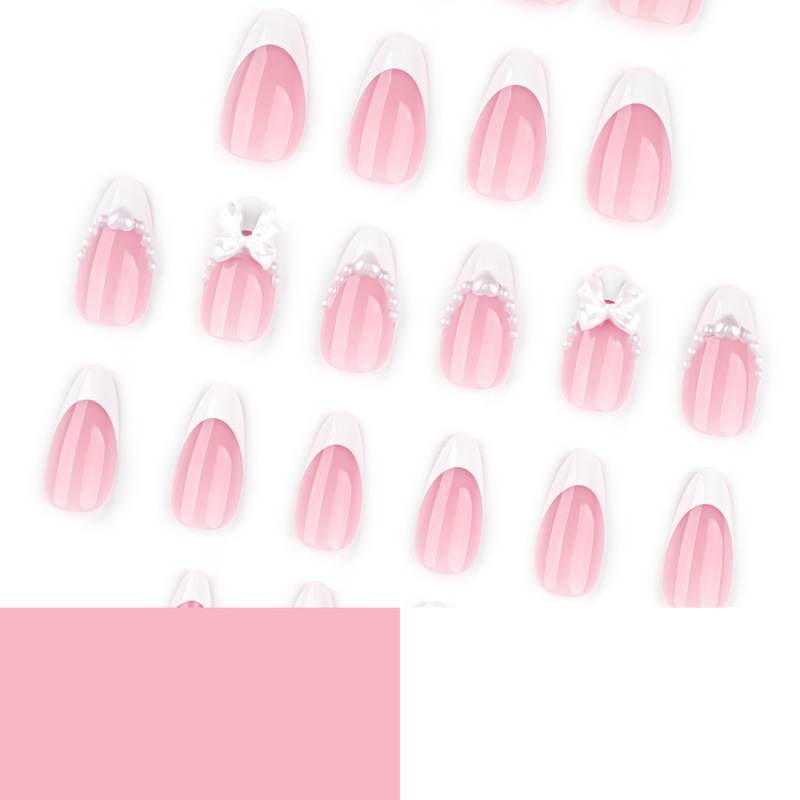 跨境穿戴甲美甲甲片法式杏仁形假指甲可拆卸重复指甲片nails批发|undefined