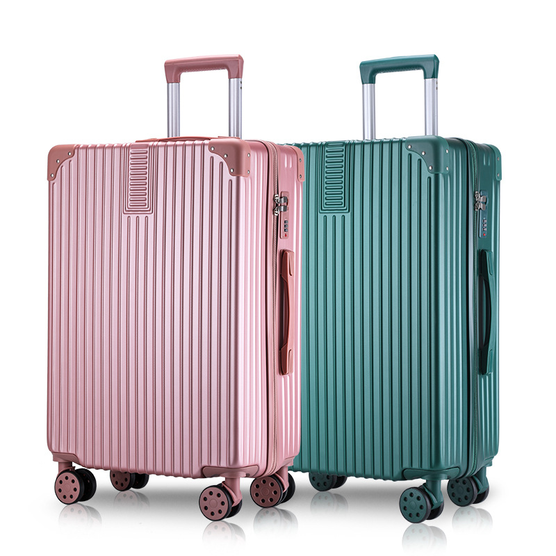 Suitcase female 20 inch retro aluminum f...