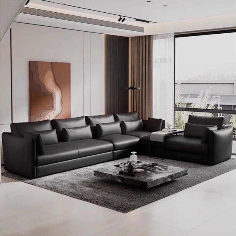 Italiano vintage jungle sofá de cuero, cabeza de cuero medieval estilo negro diseñador de sala de estar combinación de sofá de cuero image 5