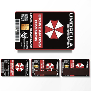 4-piece set of card stickers credit card cross-border explosions bank bus card personalized umbrella stickers anti-scratch anti-skid stickers