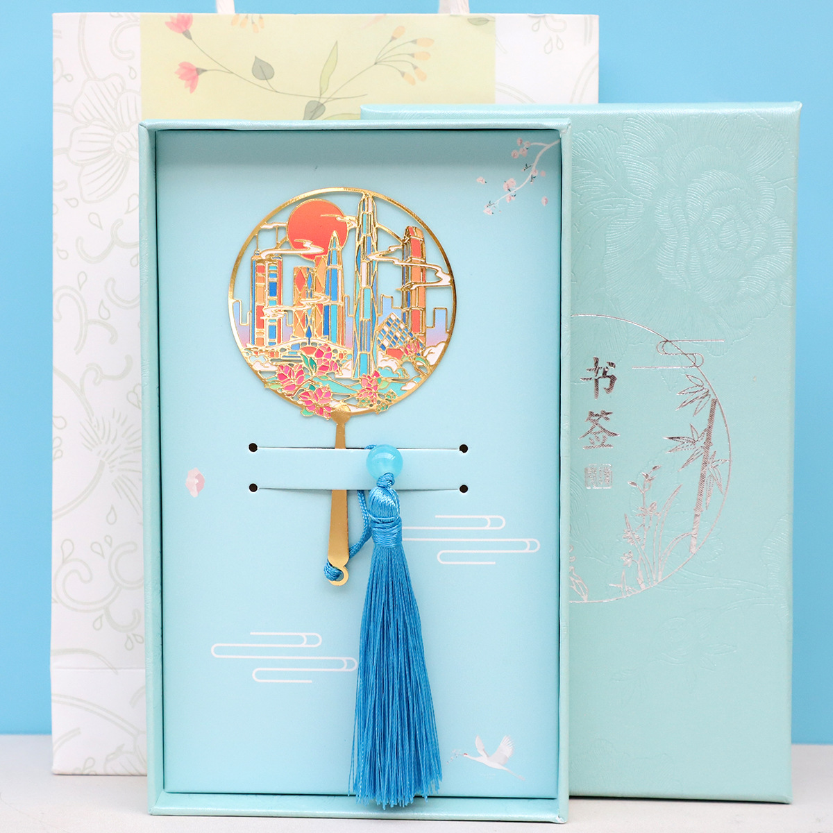 Shenzhen impression tassel (blue box + Gift Bag)
