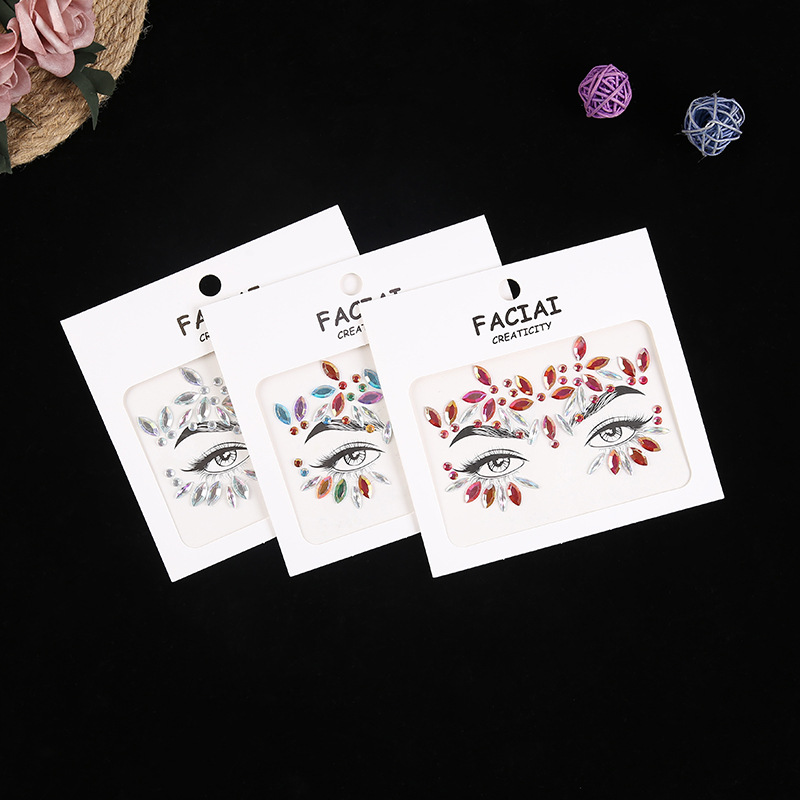 18g Weight 1 Set Quantity Masquerade, Party, Stage Occasion Acrylic Material Geometric Pattern Handmade Craft Geometric Arylic Tattoos & Body Art 1 Set 3