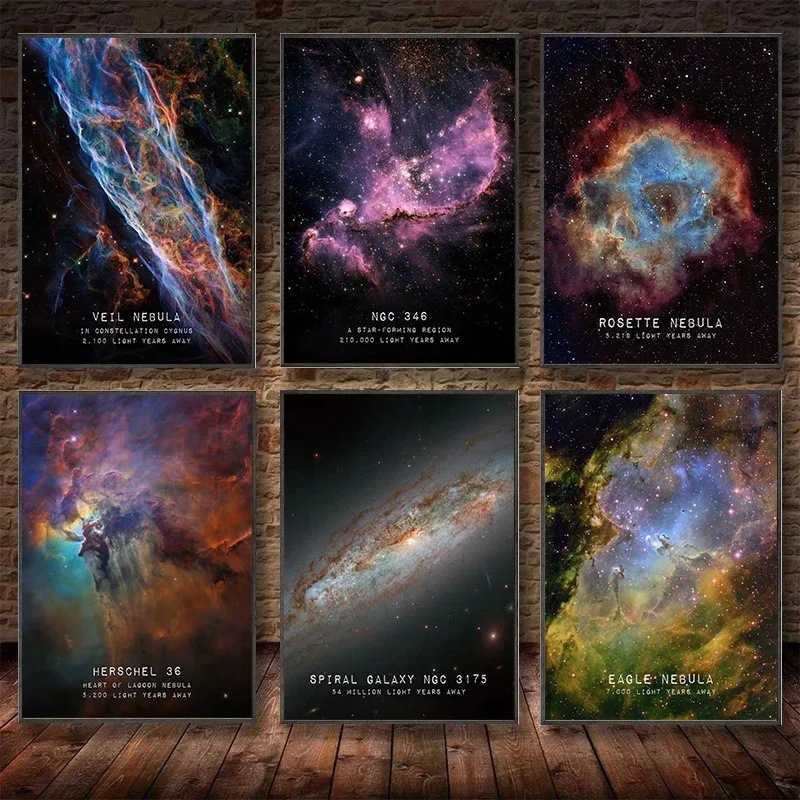 Cosmic Nebula Black Hole Galaxy Poster Oil Painting Factory Print Cross-border Amazon TEMU Frameless Painting Decorative Painting Core