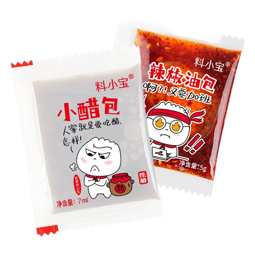 Маленькое сокровище на вынос масло Чили мешок маленький мешок уксуса на вынос комбинация приправ одноразовая сумка для приправ коммерческий маленький мешок уксуса