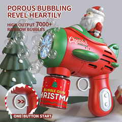 Cross-border new Christmas bubble machine electric fully automatic bubble gun Christmas gift bubble gun bubble gun