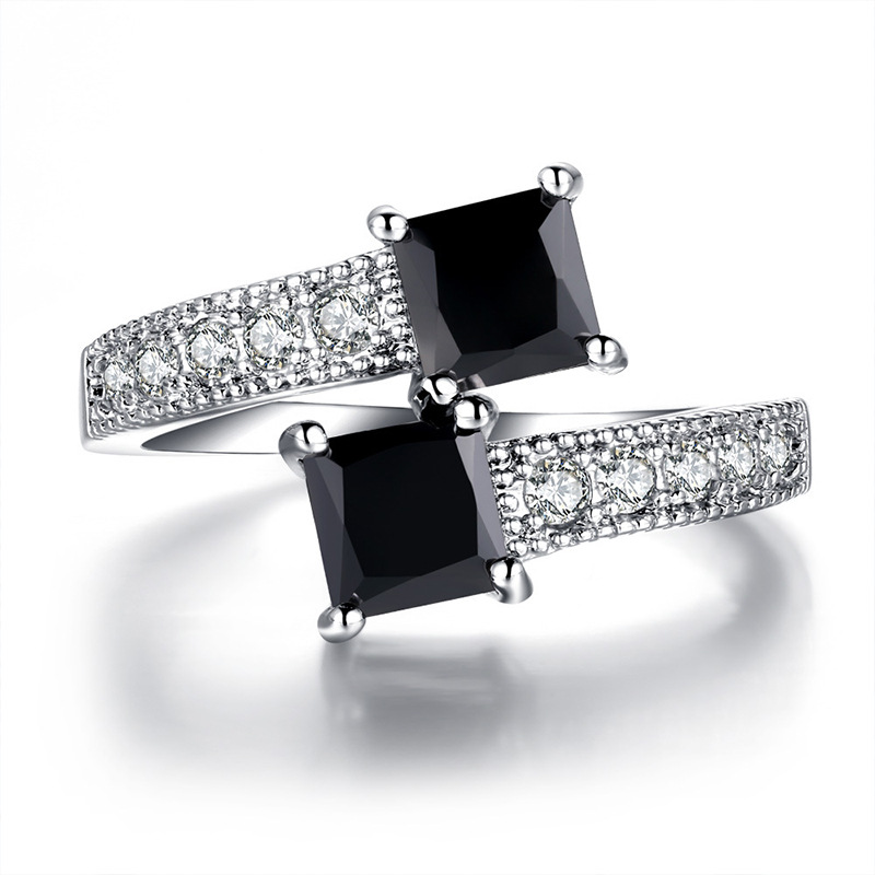 Retro Non-fading Niche Advanced Simple Zircon Ring