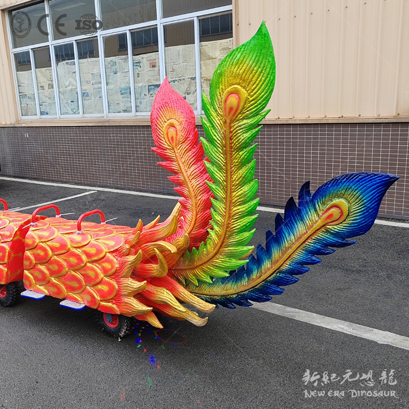 China Dragon Train tripulado tren de atracciones parque de atracciones tren de atracciones eléctricas sin rieles