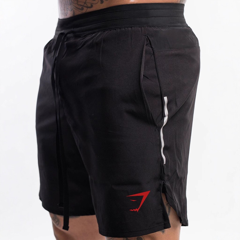 Gymshark Muscle Fitness New Men's Woven Quick-Drying Training Pants Close-Fitting Outdoor Running Training Shorts
