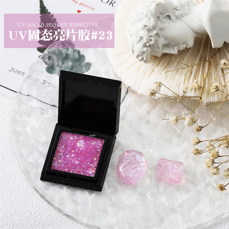 Manicura japonés nuevo UV sólido lentejuelas pegamento esmalte de uñas pegamento fototerapia pegamento sólido brillo lentejuelas pegamento ventas directas de la fábrica