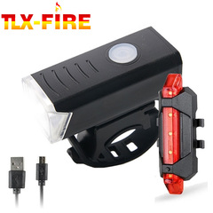 Bicycle headlight cross-border new USB charging cycling mountain bike high-bright accessories warning set tail light